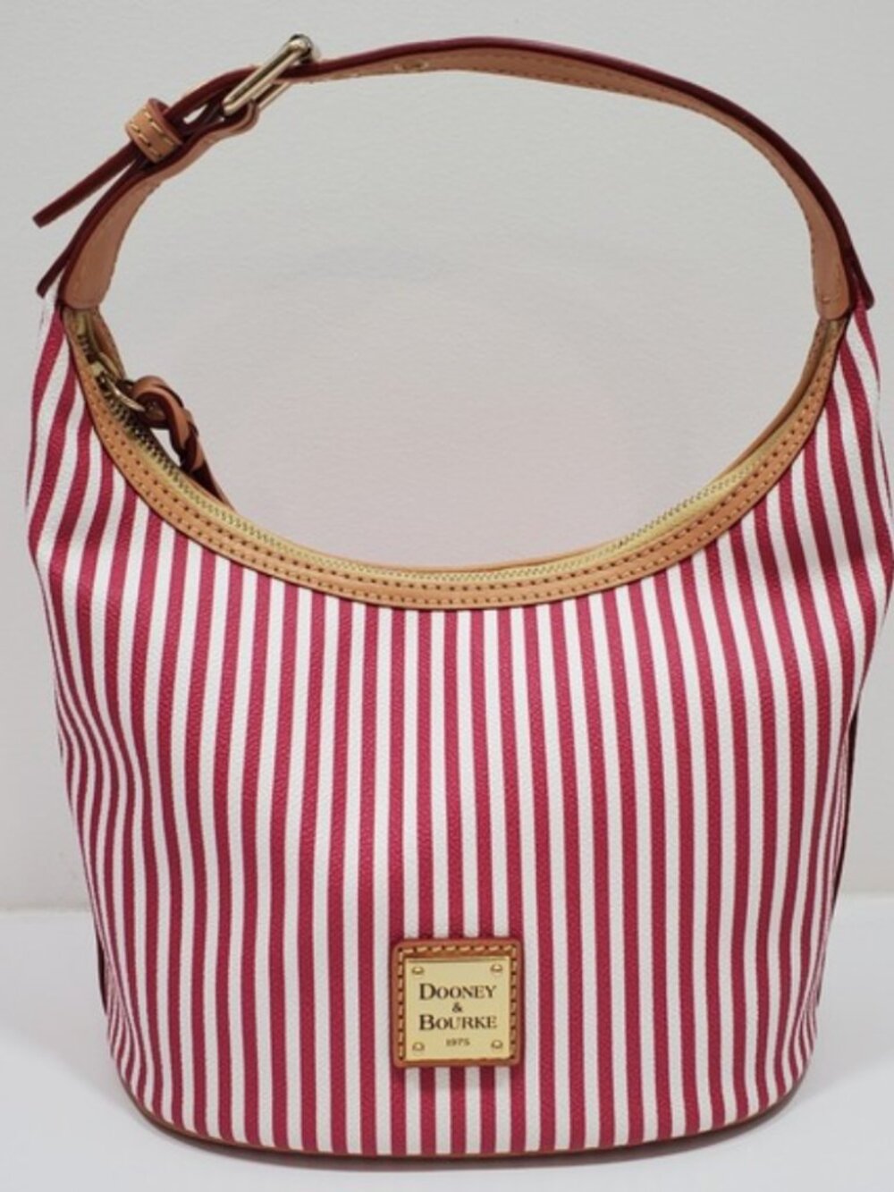 Dooney & Bourke Pink Striped Bucket Purse